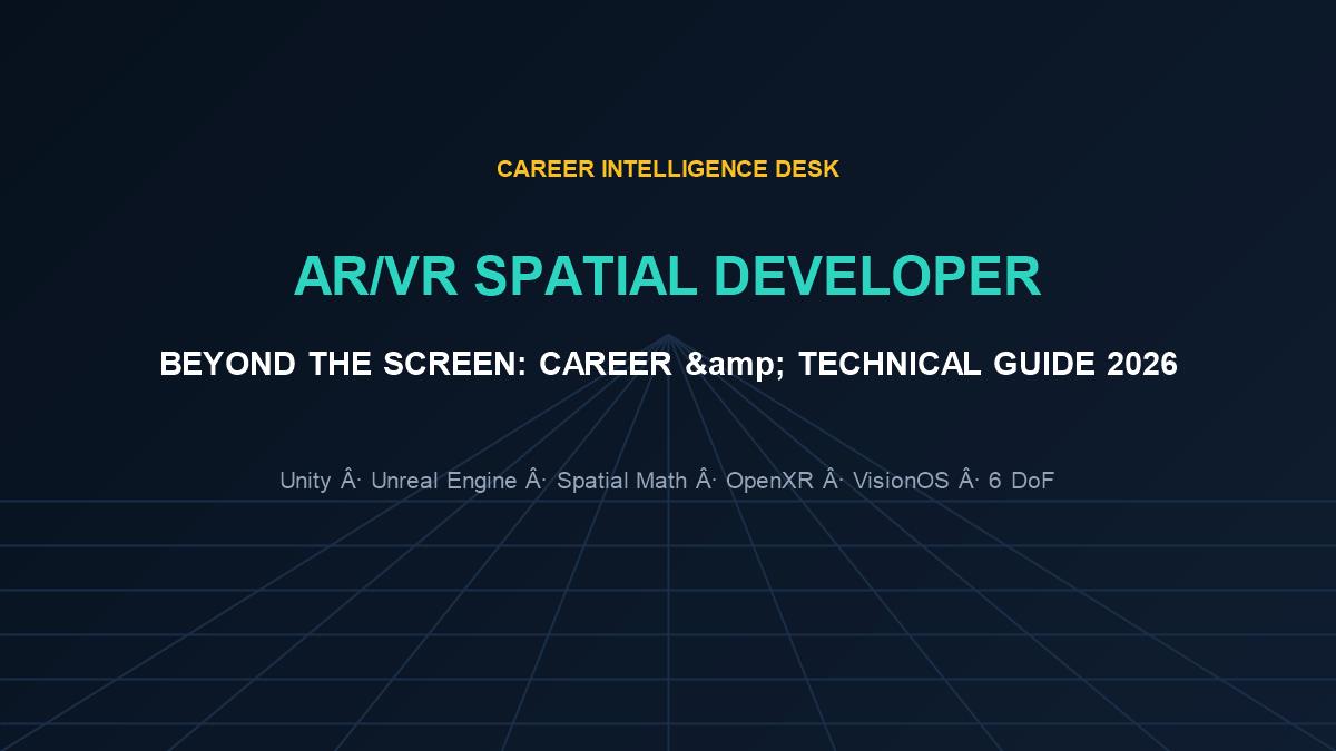 AR/VR Spatial Developer Engineering and Spatial Computing Concept