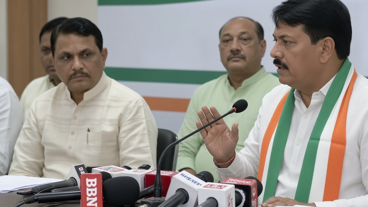 Bharat Singh addressing media alongside BSP leadership in Madhuban