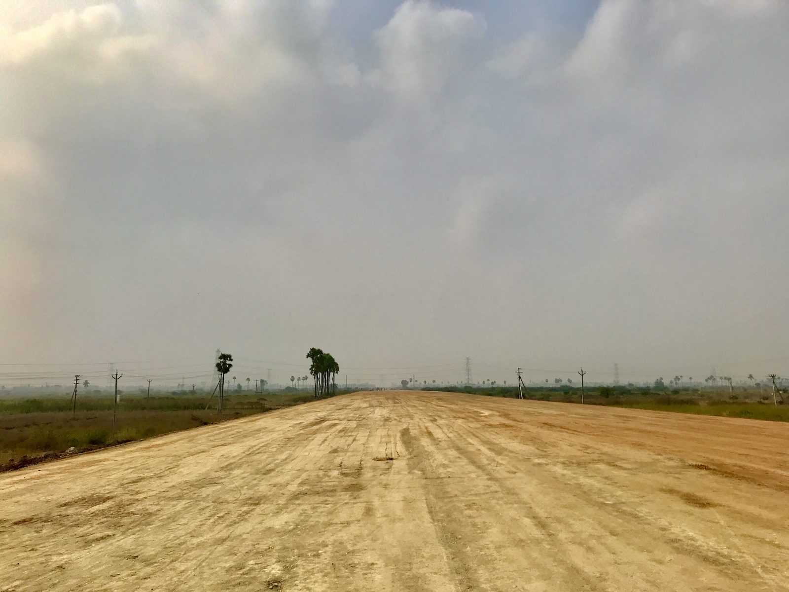 Arterial road under construction near Velagapudi, Amaravati