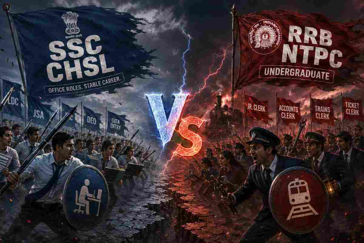 CHSL vs NTPC 12th pass LDC versus railway ticket clerk medical
