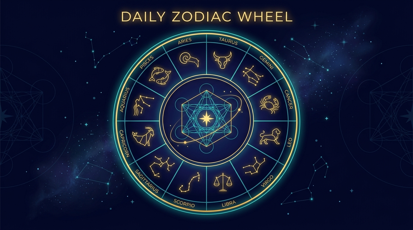 12 August 2026 Astronomical Transit Zodiac Wheel Vector Graphic