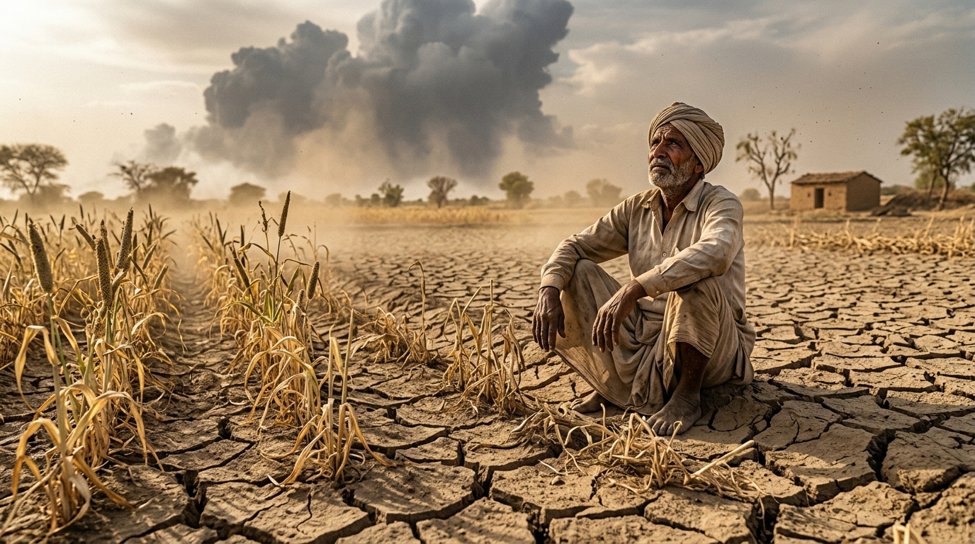 Impact of weak monsoon and El Niño on Indian farmland 2026