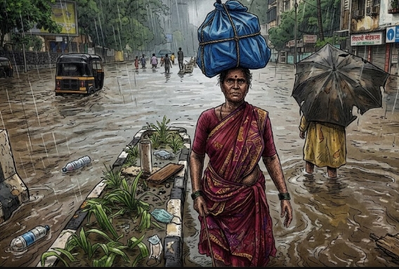 Delhi NCR Rain Waterlogging Urban Weather Alert