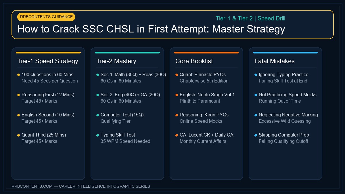 SSC CHSL First Attempt Preparation Strategy Infographic