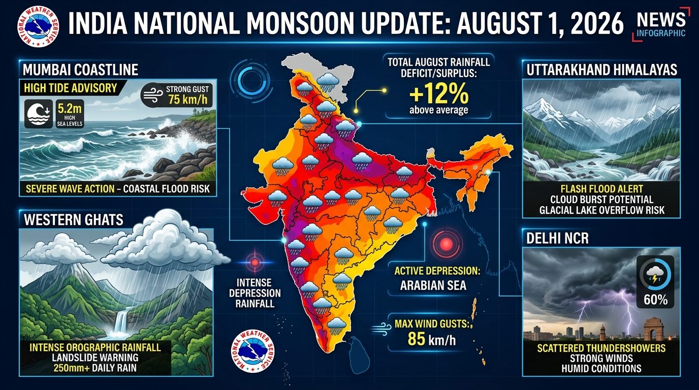 National Monsoon Overview Infographic August 1 2026