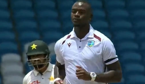 Jayden Seales Celebrating Test Wicket