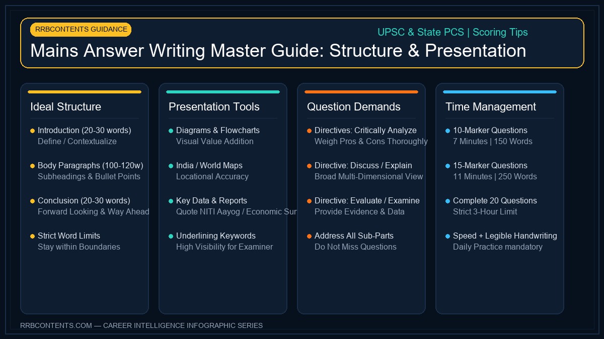 UPSC CSE and State PCS Mains Answer Writing Master Framework Infographic