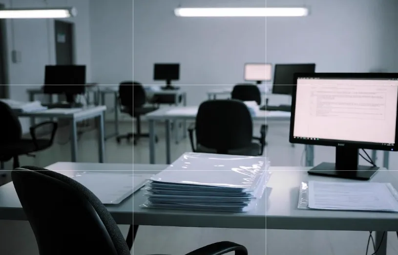 NTA confidential examination desk with question paper drafting sheets