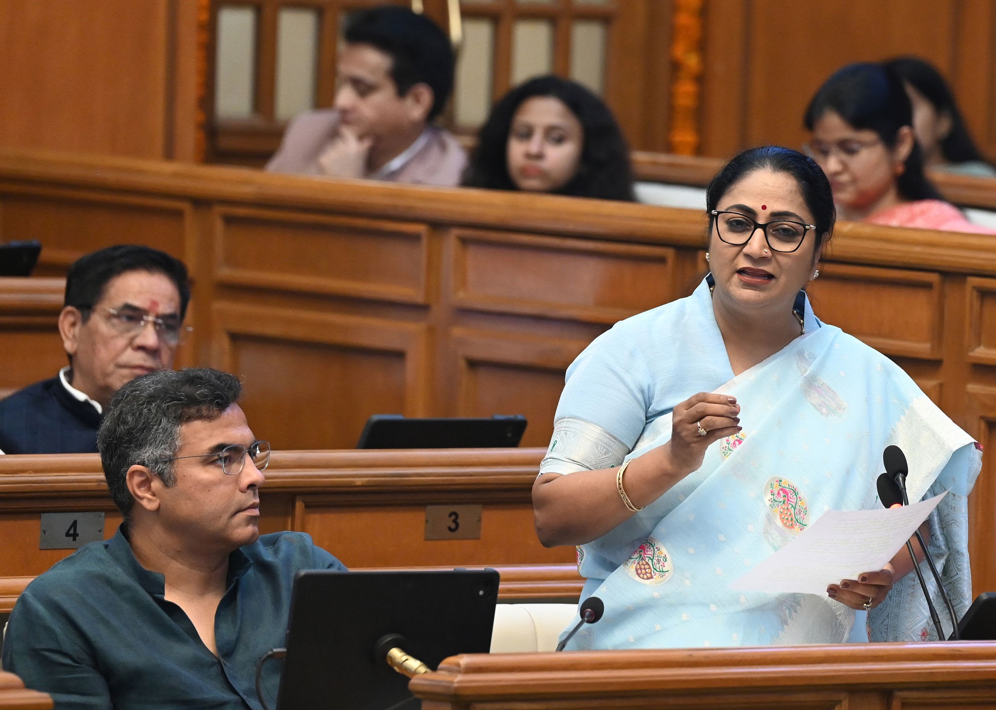 Member of Parliament speaking during a session in Parliament on NEET 2026