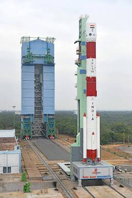 ISRO launch vehicle at Satish Dhawan Space Centre Sriharikota launch pad