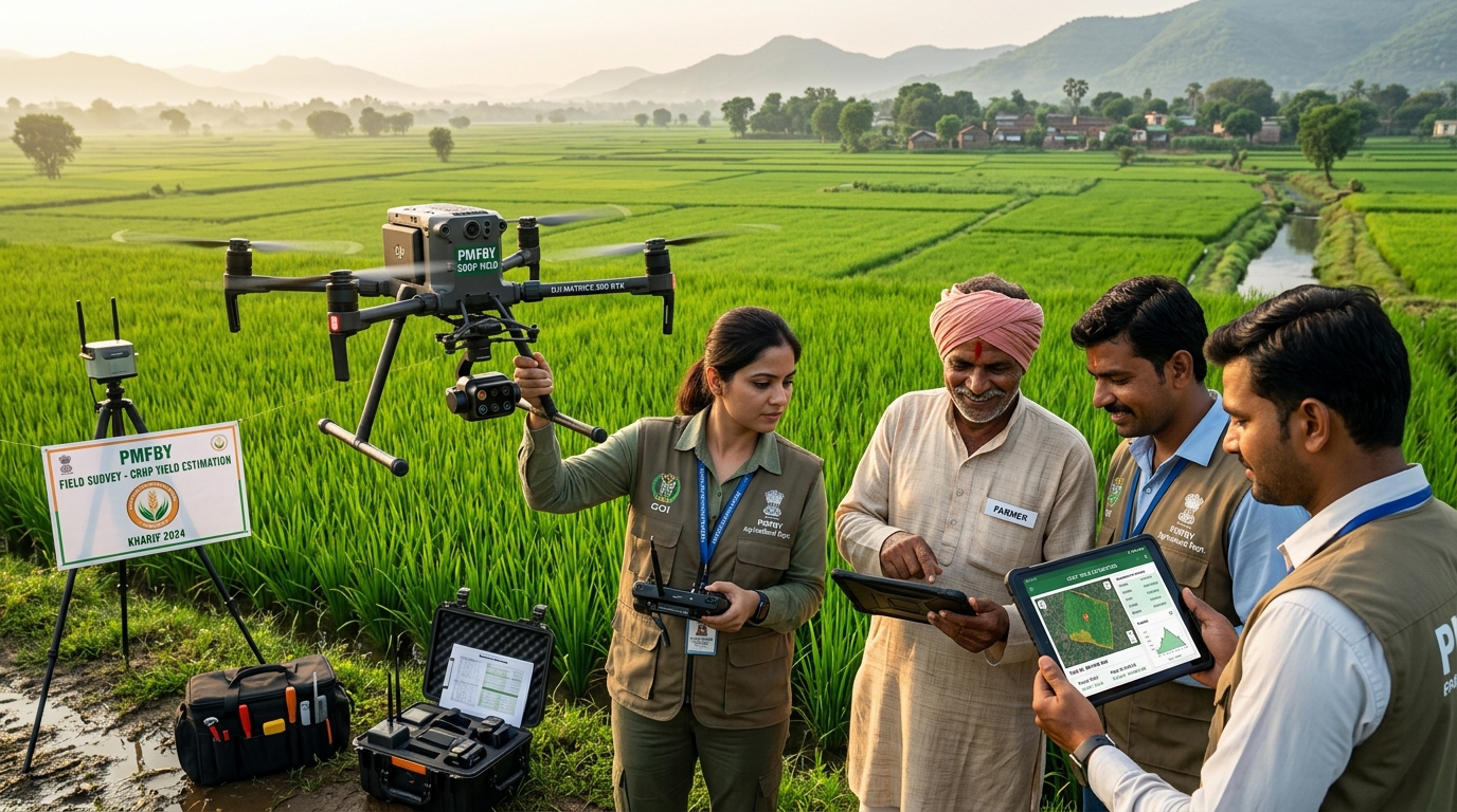 Technology-based yield estimation under Fasal Bima Yojana