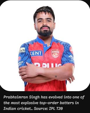 Prabhsimran Singh celebrating half-century for Punjab Kings