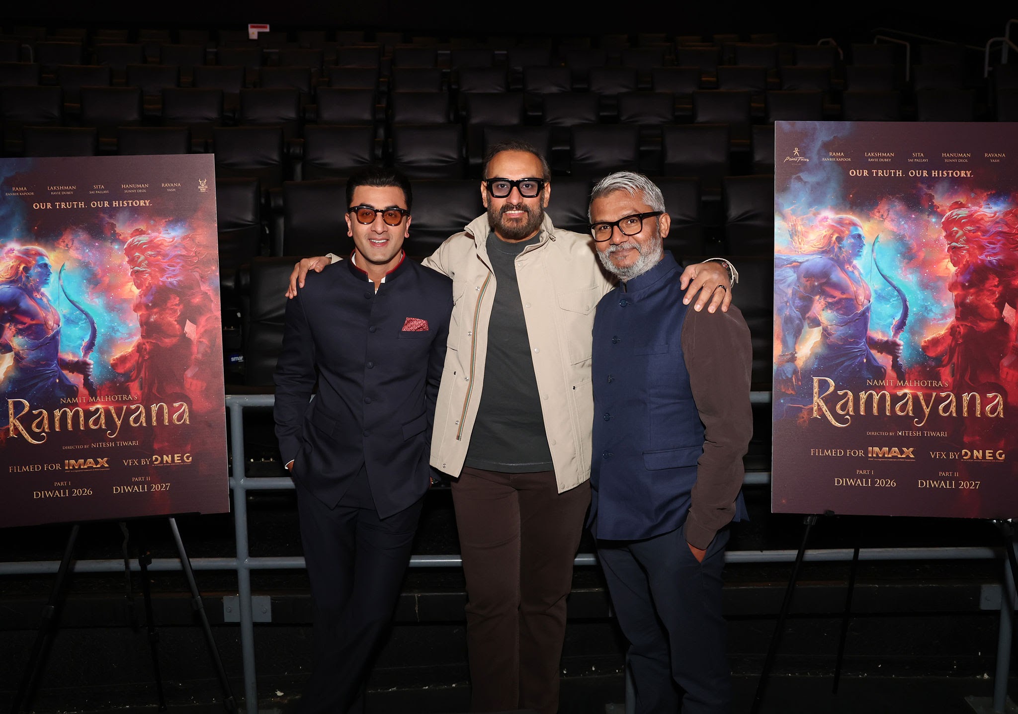 Ranbir Kapoor, Namit Malhotra, and Nitesh Tiwari