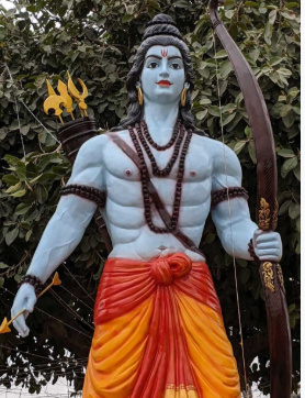 Statue of Lord Rama holding bow and arrow