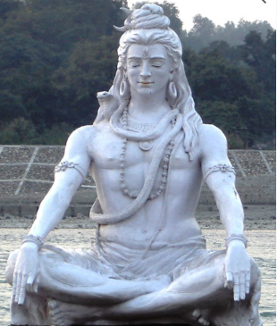 Statue of Lord Shiva in deep meditation