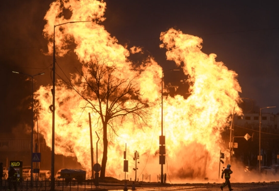 Port Infrastructure damaged by aerial strikes