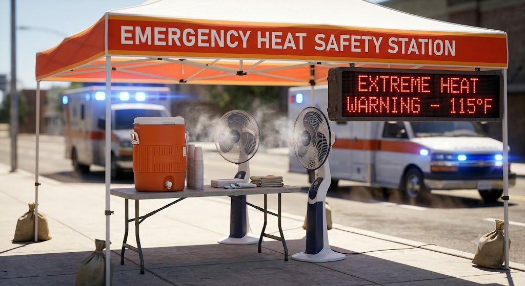 Emergency Heat Safety Station & Hydration Protocols