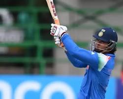 Vaibhav Suryavanshi playing a lofted shot during his 18-ball 50 vs Zimbabwe